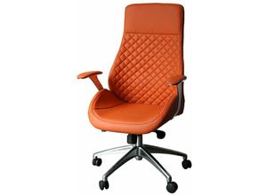 0723794149105 - Bürodrehstuhl Designer Drehstuhl Chefsessel GT Orange Racer Car Seat 212604 - orange