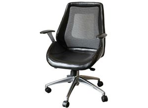 0723794149198 - Lüllmann - Bürodrehstuhl Schalensitz Schreibtischstuhl Drehstuhl Chefsessel Racer GT2 schwarz black Classic Car Seat 212655 - schwarz