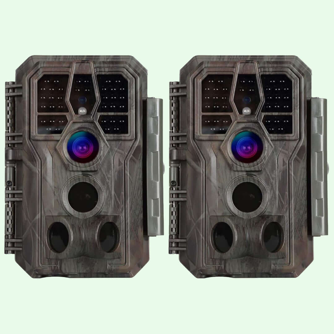 0724991192871 - 2-tlg Wildkamera 32MP 1296p mit Audio und Bewegungsmelder Nachtsicht Max Entfernung bis 100 Füße 01s Trigger Geschwindigkeit  IP66 Wasserdichter | A280