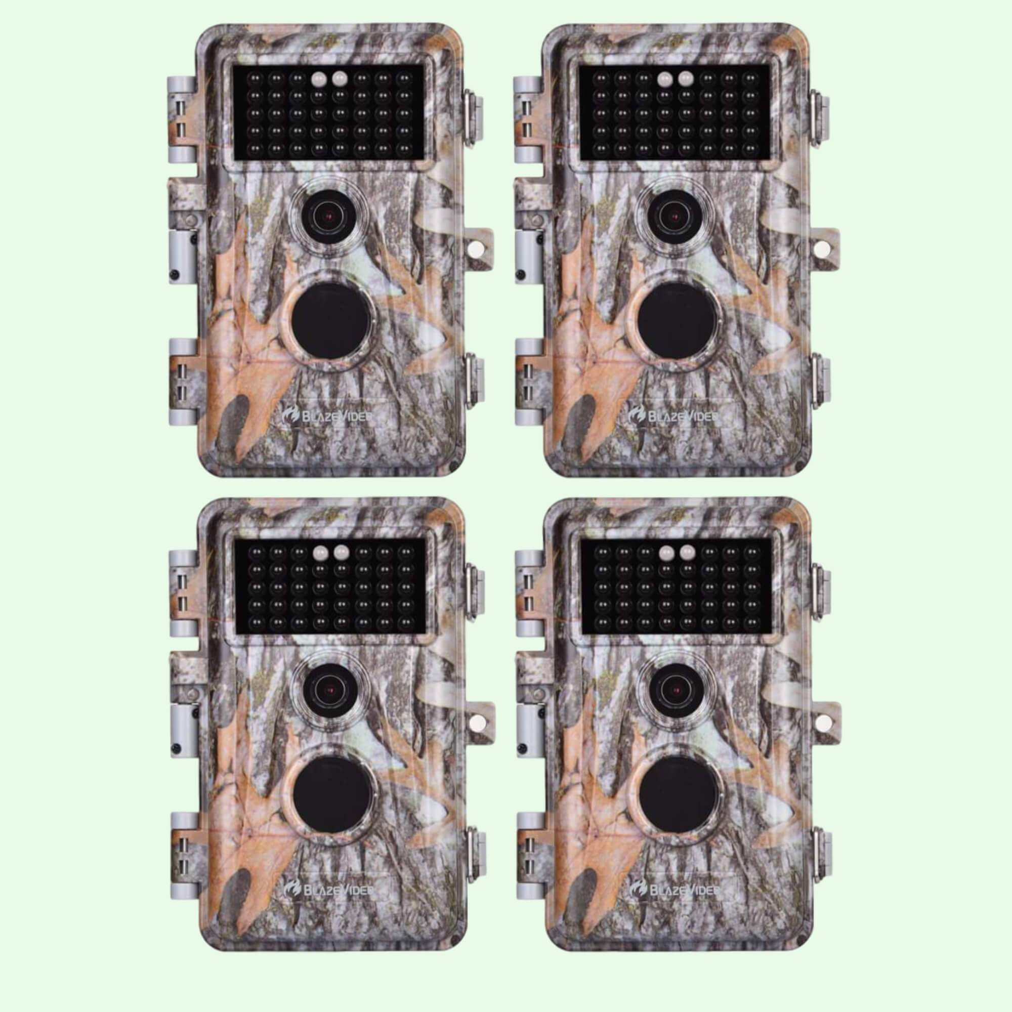 0724991981321 - 4-tlg Fotofalle 32MP 1296p mit Bewegungsmelder Nachtsicht Max Entfernung bis 75Füße 03s Schnelle Trigger Geschwindigkeit  IP66 Wasserdichter| A252