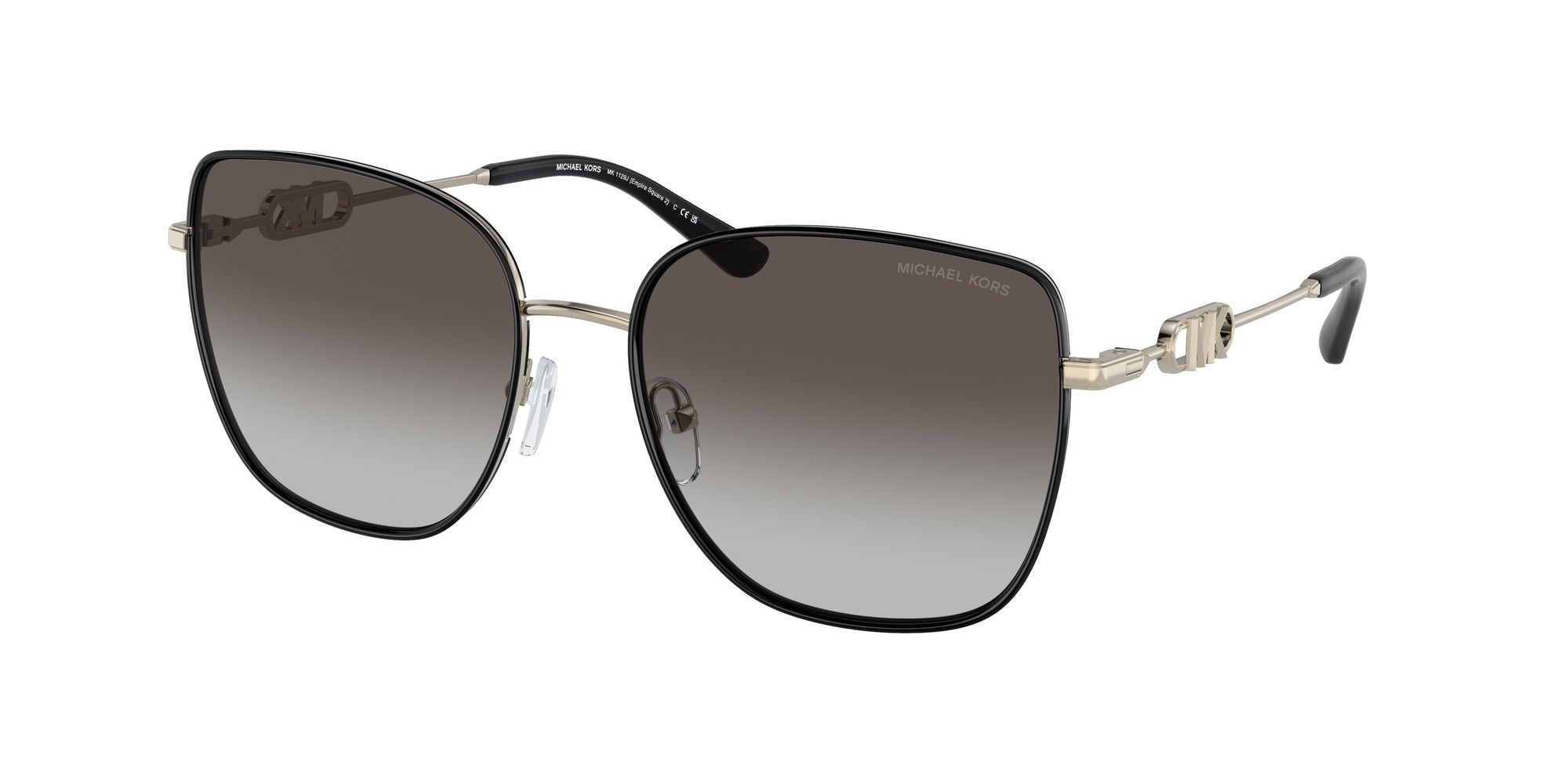 0725125395946 - Damen MK1129J Empire Square 2 10148g Gläser SONNENBRILLEN Metall Gold Grau Quadratisch Normal Schattiert