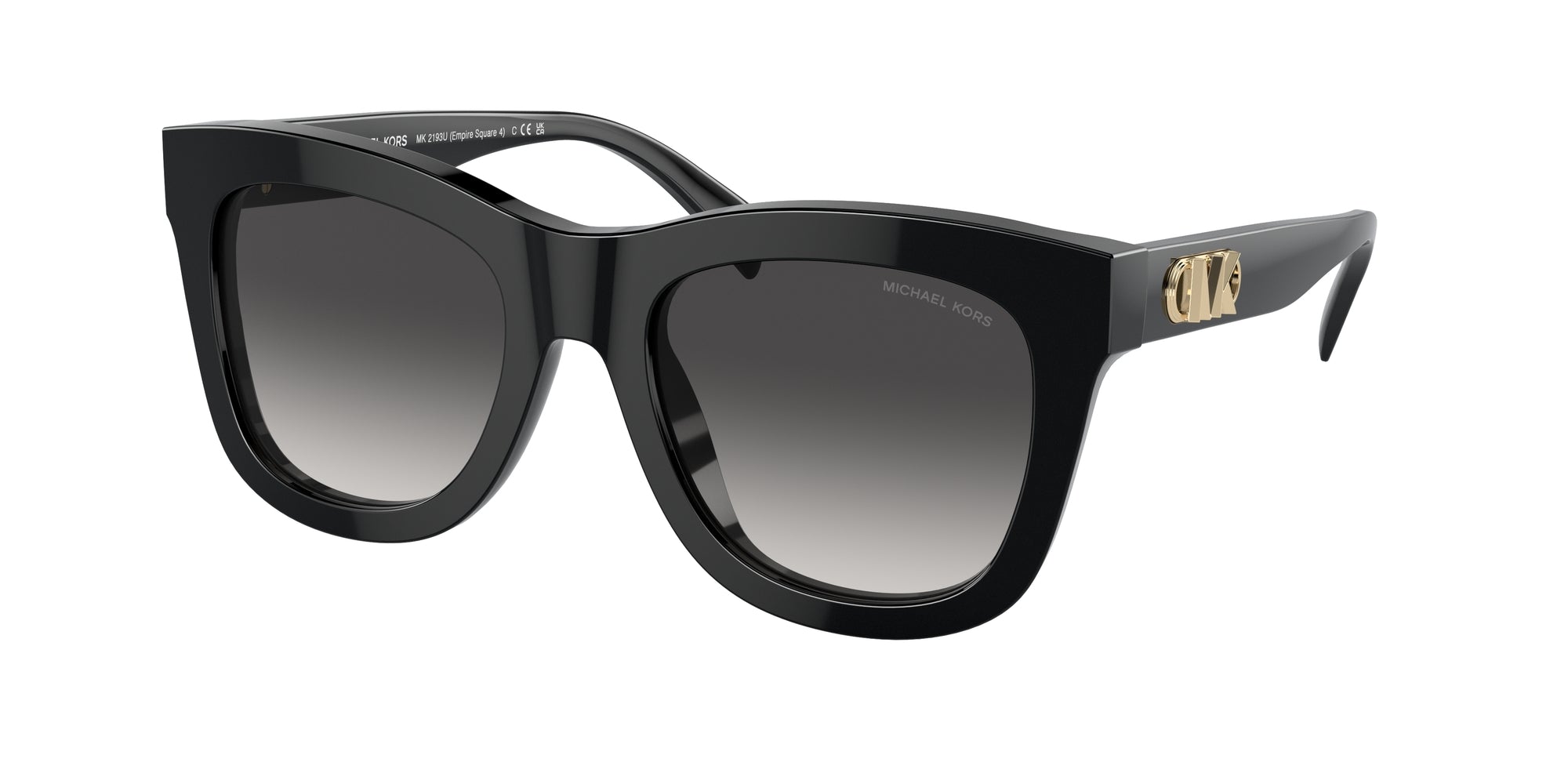 0725125398152 - Frau MK2193U Empire Square 4 30058g Gläser SONNENBRILLEN Acetat Schwarz Grau Hocken Normal Schattiert