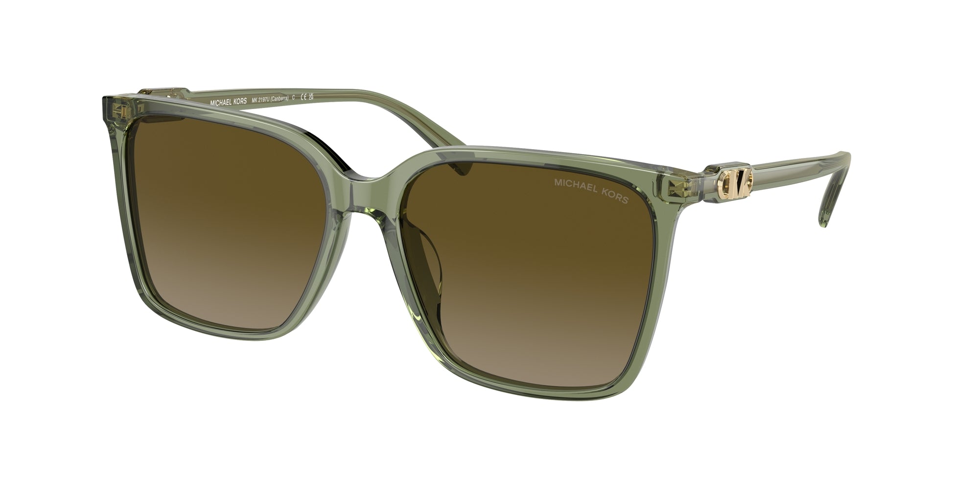 0725125402415 - Frau MK2197U Canberra 394413 Gläser SONNENBRILLEN Acetat Transparent grün Grün Kreisel Normale Schattiert
