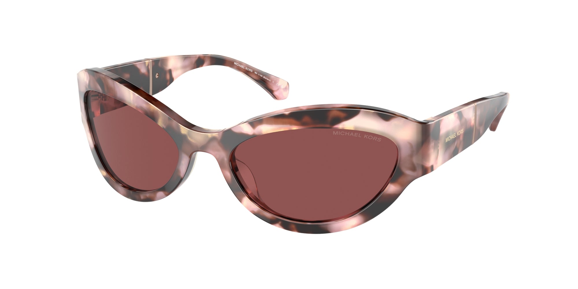 0725125402552 - Frau MK2198 BURANO 394675 Gläser SONNENBRILLEN Acetat Pink Turtle Cordovan Kreisel Normal