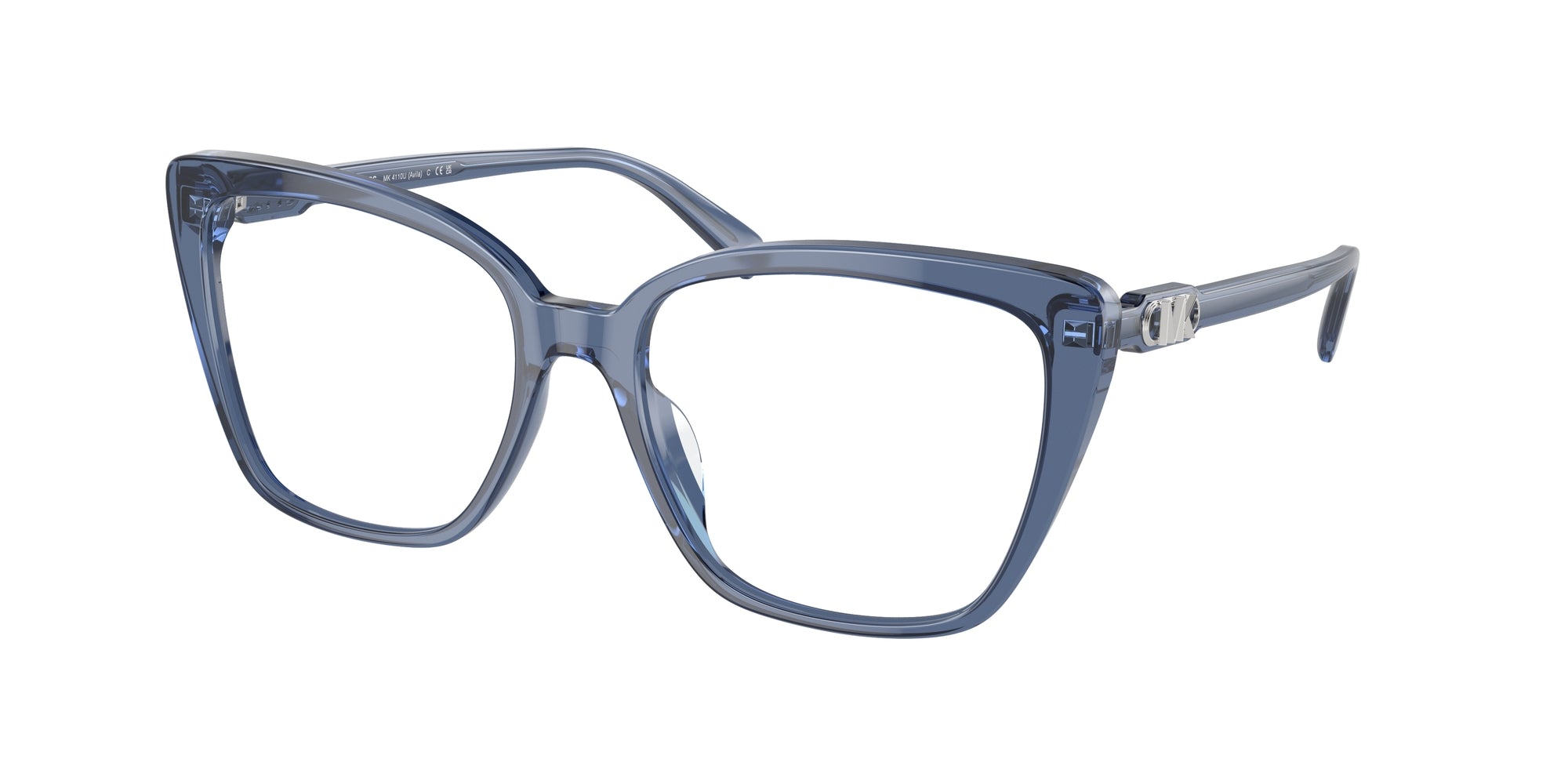 0725125403290 - Damen MK4110U AVILA 3956 Rahmen von BRILLEN Acetat Blau Transparent Quadratisch Normal