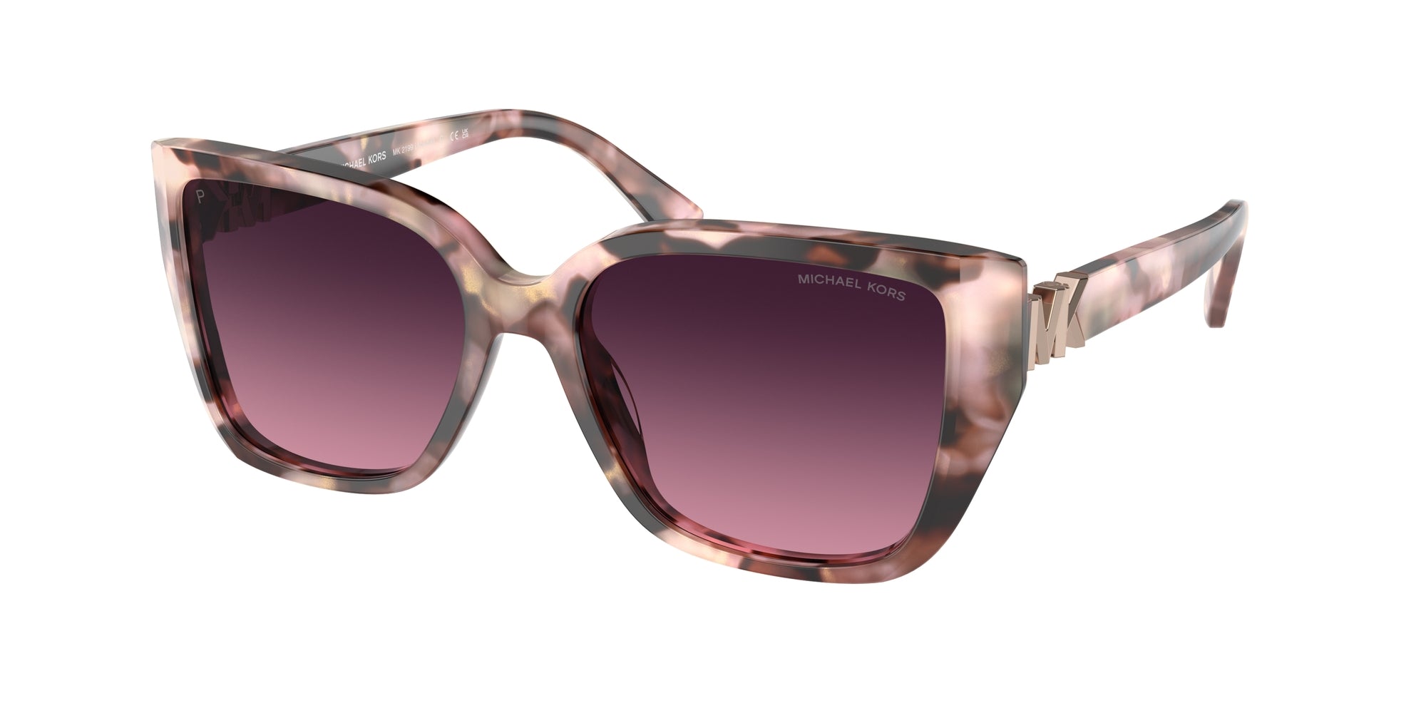 0725125450249 - Frau MK2199 Acodia 3946F4 Gläser SONNENBRILLEN Acetat Pink Turtle Burgund Hocken Polarisiert Schattiert