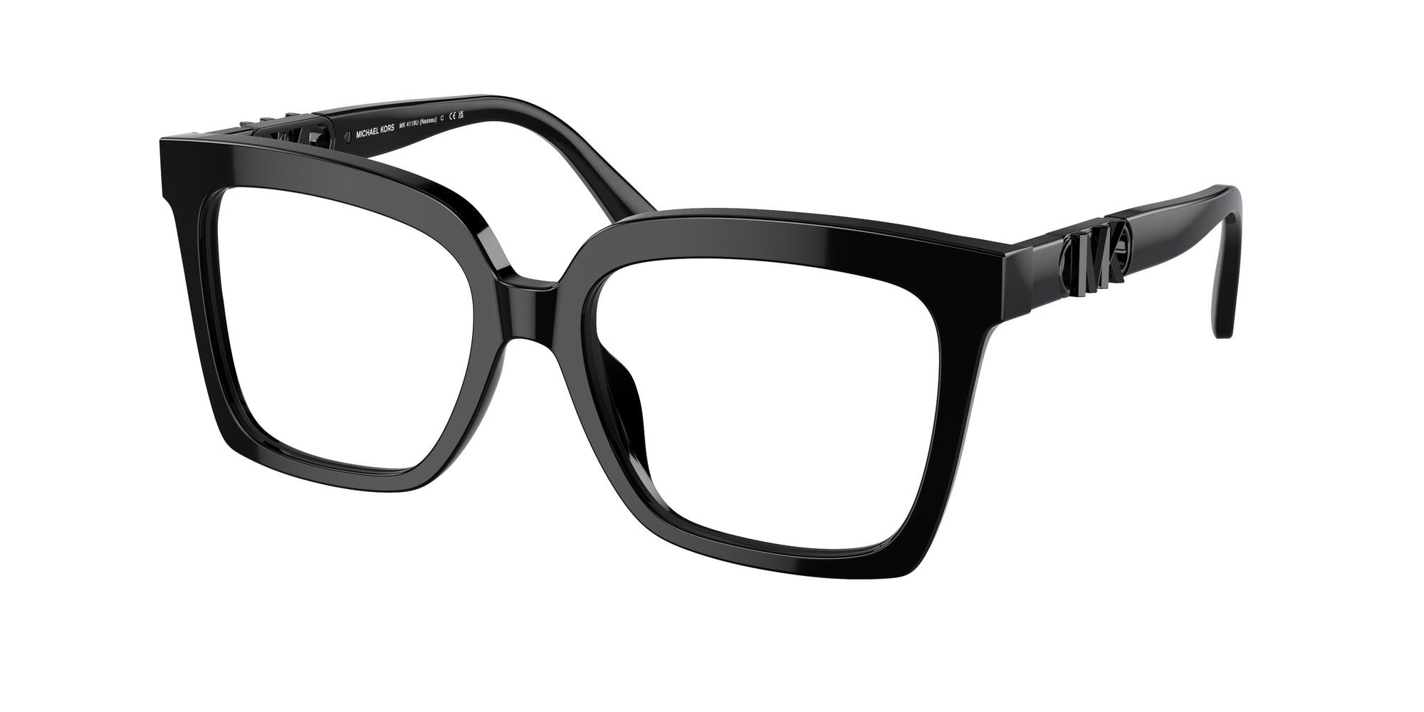 0725125517713 - Damen MK4119U NASSAU 3005 Rahmen von BRILLEN Acetat Schwarz Transparent Quadratisch Normal