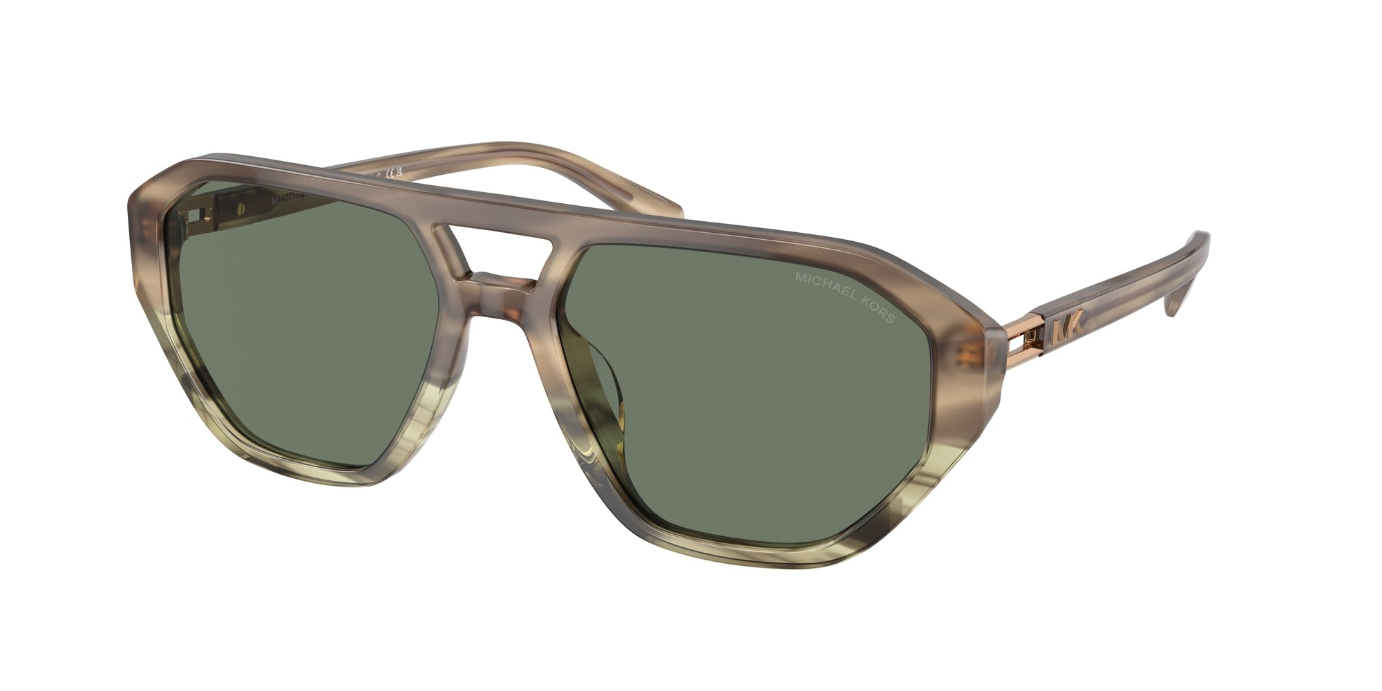 0725125518079 - Herren MK2219U ZURICH 39633H Gläser SONNENBRILLEN Acetat Grün Grün Pilot Normal