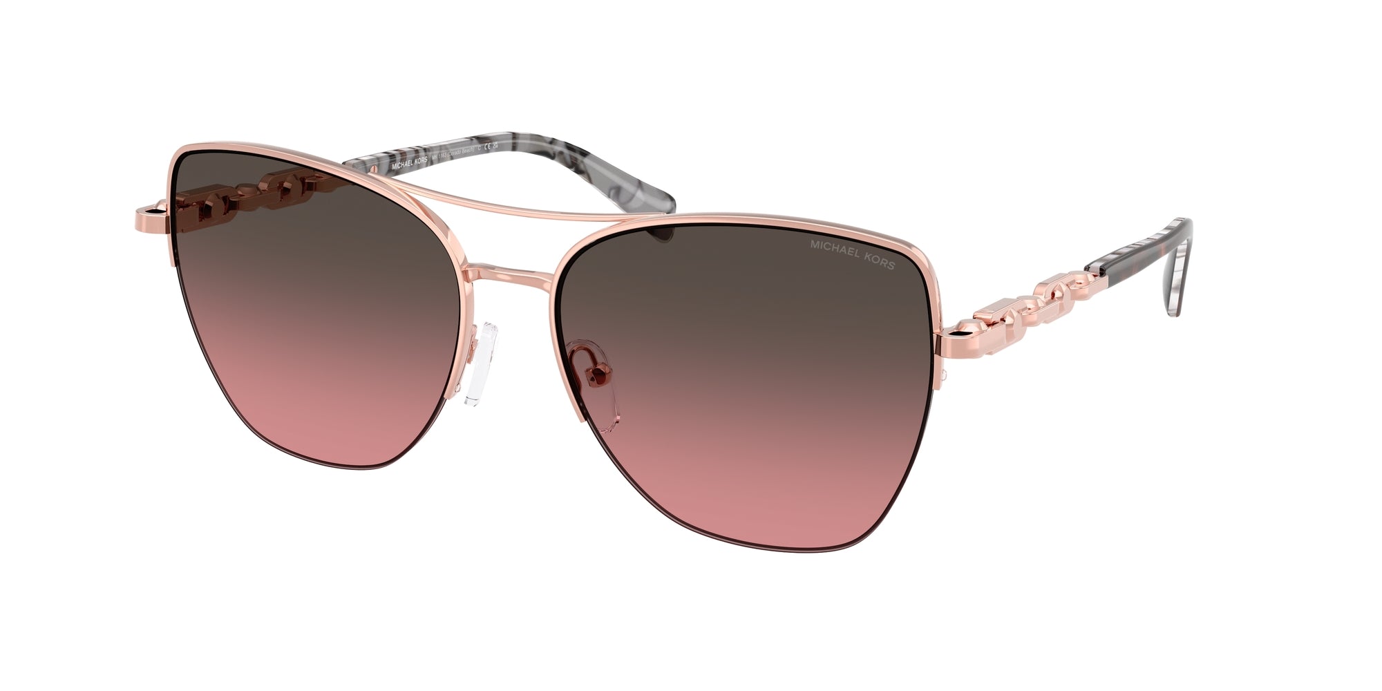 0725125531832 - Damen MK1163 DORADO BEACH 110811 Gläser SONNENBRILLEN Metall Rosa Braun Quadratisch Normal Schattiert 0725125531832 - Damen MK1163 DORADO BEACH 110811 Gläser SONNENBRILLEN Metall Rosa Braun Quadratisch Normal Schattiert