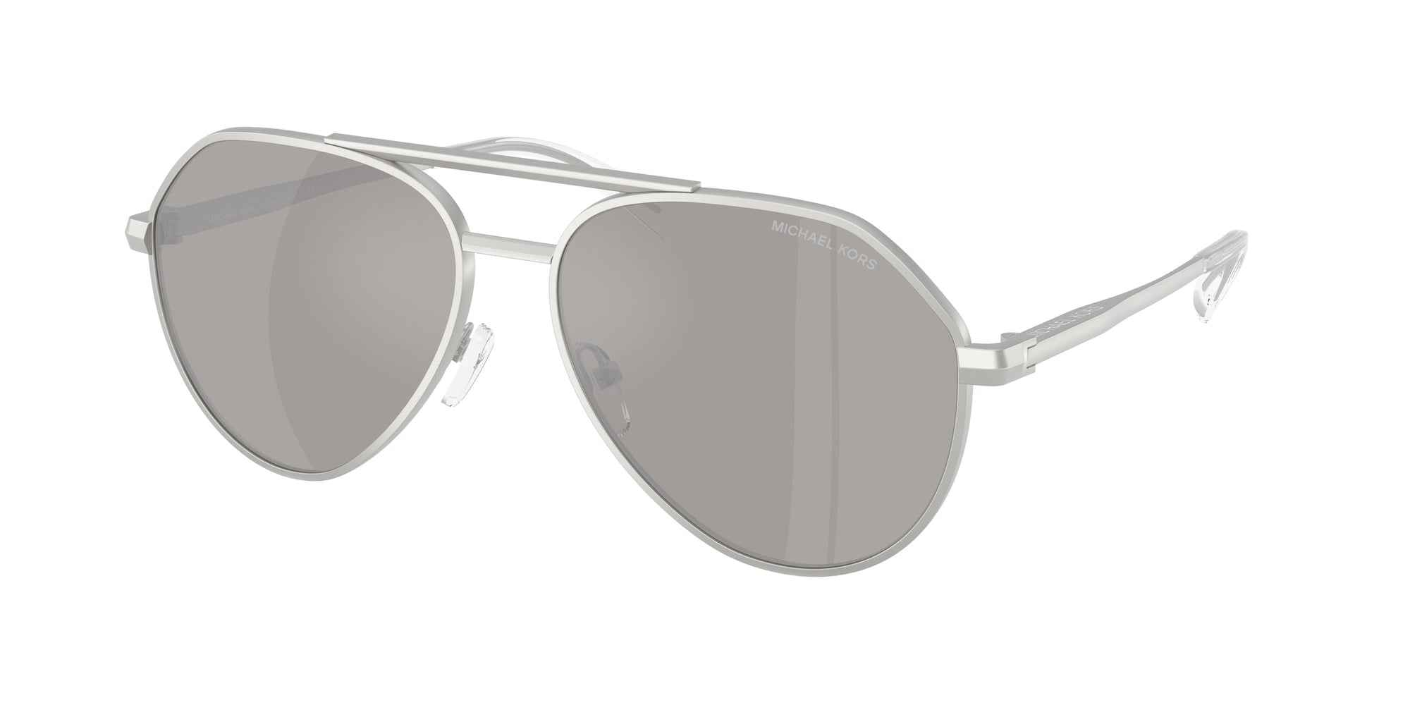 0725125532273 - Herren MK1168 BRENTWOOD 19036G Gläser SONNENBRILLEN Metall Silber Silber Pilot Gespiegelt