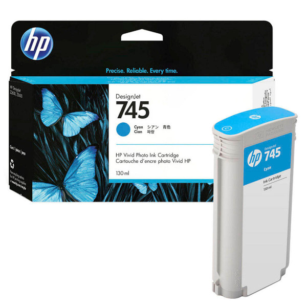 0725184104602 - HP 745 130-ml DesignJet Cyan Ink Cartridge Druckerpatrone 1 Stück(e) Original Standardertrag