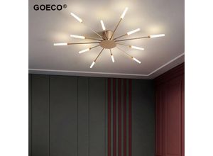 0725889889569 - Goeco - led Deckenleuchten Fireworks Design Deckenleuchte 12 Köpfe 4000K Deckenbeleuchtung für Wohnzimmer Schlafzimmer Esszimmer Durchmesser 80 cm