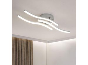 0725889891470 - Goeco - Moderne Led Deckenleuchte Einfache Wellenförmige Deckenlampe 4-Flammig 4000K Neutralweiß 18W 1600 lm Lampe led Deckenlampe für Wohnzimmer