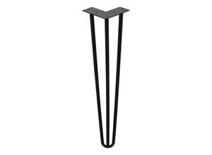 0726502824288 - Wolketon 4x Hairpin Legs Tischbeine Tischgestell Metalltischbeine Haarnadelbeine Moebelfuesse Tischkufen Haarnadelbeine schwarz 3 Stangen für