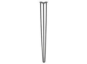 0726502824332 - Wolketon 4x Hairpin Legs Tischbeine Tischgestell Metalltischbeine Haarnadelbeine Moebelfuesse Tischkufen Haarnadelbeine schwarz 3 Stangen für