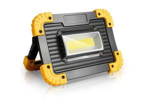 0726502847805 - 30W led Arbeitsstrahler Baustrahler Akku Tragbares 3000LM Wiederaufladbare Campinglampe mit 3 Lichtmodi Flutlicht Baustrahler 4800mAh Powerbank usb