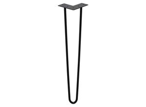 0726502982407 - 4er Set Hairpin Legs 40 cm schwarz 2 Streben Tischbeine - Hengda