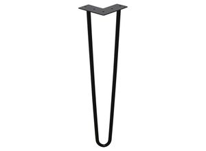 0726503429277 - 4 Stück tischbeine metall schwarz Tischkufen Haarnadel Tischbein 12 mm Hairpin Legs aus Stahl 2-Stange Bein 30 cm - Vingo