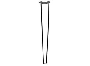 0726503429307 - 4 Stück tischbeine metall schwarz Tischkufen Haarnadel Tischbein 12 mm Hairpin Legs aus Stahl 2-Stange Bein 61 cm