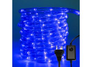 0726503433984 - Led Lichtschlauch Blau für Aussen Innen Lichterschlauch Lichterkette Lichtband Partylicht Dekobeleuchtung Weihnachtsbeleuchtung 10m - Blau - Vingo