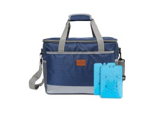 0726503434844 - Vingo - 25L Kühltasche faltbar Kühlkorb Kühlbox Isoliertasche Thermotasche Picknicktasche für Lebensmitteltransport Marine