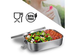 0726503674523 - 800ml Brotdose Metall Brotdose Thermobehälter Lunchbox bpa frei Edelstahl - Vingo