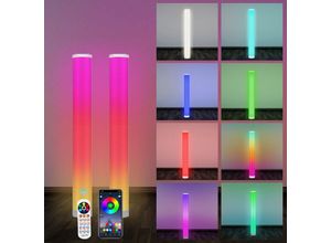 0726503674769 - Wolketon - led Stehleuchte Lichtsäule Stehlampe 6W104cm rgb Standleuchte Dimmbar Atmosphäre Lampe Eck Standleuchte Fernbedienung