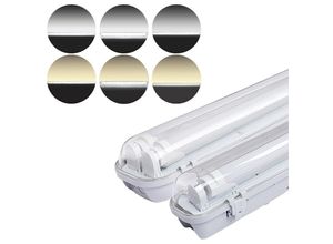 0726503677586 - Wolketon LED Feuchtraumleuchte IP65 Wasserdicht Nassraumleuchte Deckenleuchte Wannenleuchte Keller Tageslicht 24W 150cm Doppelrohr KaltWeiß