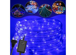 0726503758964 - Led Lichtschlauch 20m Blau für Aussen Innen Lichterschlauch Lichterkette Lichtband Partylicht Dekobeleuchtung Weihnachtsbeleuchtung - Hengda