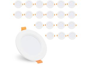 0726503901803 - Hengda - 20X led Einbaustrahler Spot Kaltweiß 5W Set Einbauleuchte Deckenleuchte Strahler IP44 - Weiß