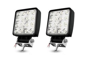 0726504000468 - Led Arbeitsscheinwerfer-2x48w Arbeitsleuchte IP67 Wasserdicht 4320 LM10-30V DC6500K für Jeep - Swanew