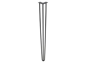 0726504013741 - Swanew - 4x Hairpin Legs Tischbeine Tischgestell Metalltischbeine Haarnadelbeine Moebelfuesse Tischkufen Haarnadelbeine schwarz 3 Stangen