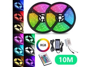 0726504083539 - Hengda - 10M led Streifen set  rgb led Stripe 5050 smd led Strip 30 LEDs led Band Nicht wasserdicht(IP20) mit 24 Tasten Fernbedienung - rgb