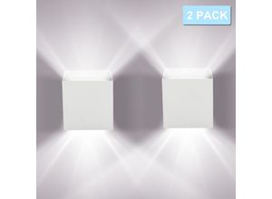 0726504382076 - Led Wandleuchte Wandleuchten IP65 Wohnzimmer Flurlampe Treppen Wandlampe Außen Deko 12W Weiß Kaltweiß 2 Stück - Weiß - Hengda 0726504382076 - Led Wandleuchte Wandleuchten IP65 Wohnzimmer Flurlampe Treppen Wandlampe Außen Deko 12W Weiß Kaltweiß 2 Stück - Weiß - Hengda