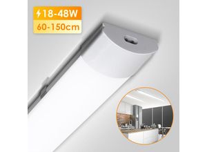 0726504401951 - Led Feuchtraumleuchte Feuchtraumlampe Neutralweiß 150 cm Werkstatt IP65 - Weiß - Tolletour