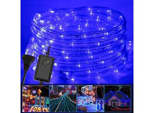 0726504475587 - Led Lichterschlauch Lichterschläuche Lichtschlauch Party Außen Innen Lichterkette blau-10m - blau - Vingo