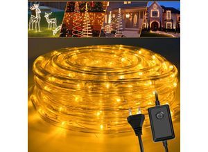 0726504475648 - Led Lichterschlauch Lichterschläuche Lichtschlauch Party Außen Innen Lichterkette gelb-20m - gelb - Vingo