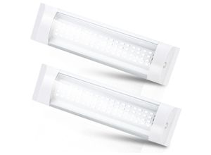 0726504477208 - Hengda - 2X led Dach Lampe Innenraum Beleuchtung Auto Leuchte Leselampe Kofferraumbeleuchtung 12V dc Weiß - Kaltweiß