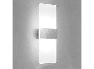 0726504528887 - Swanew - 6W Lampe murale led dintérieur Lampe murale moderne en acrylique pour le salon lescalier et le couloir blanc froid