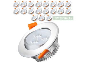 0726504531245 - Spot encastrable à led Spot led encastrable Spots à encastrer 3W-7W Encastrable 3w Blanc froid Non dimmable Lot de 20 Spots led Encastrable