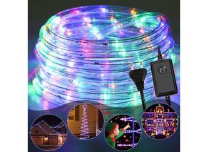 0726504540506 - Tolletour - swanew Tube lumineux led Party Barre lumineuse Tube lumineux IP44 Chaîne lumineuse multicolore-20m