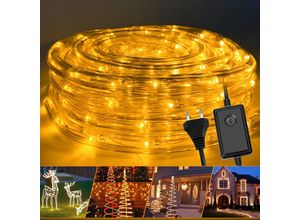 0726504540650 - Hengda - swanew Tube lumineux led Party Barre lumineuse Tube lumineux IP44 Chaîne lumineuse jaune-20m