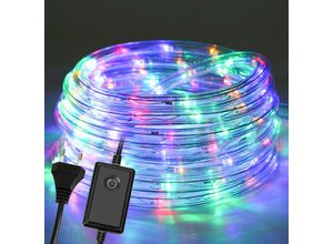 0726504548472 - Led Lichterschlauch Lichterschläuche Party Lichtleiste Lichtschlauch IP44 Lichterkette bunt-20m - bunt - Vingo