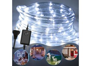 0726504549257 - Led Lichterschlauch Lichterschläuche Party Lichtleiste Lichtschlauch IP44 Lichterkette Weiß-10m - Weiß - Wolketon