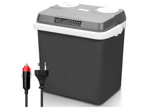 0726504857512 - Tolletour - Kühlbox Elektrisch 32L Auto Kühlbox dürfen kühlt & wärmt Mini-Kühlschrank 12 v und 230 v ECO-Modus mit Tragegriff für Auto Innenraum