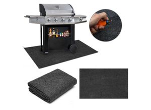 0726504938723 - Randaco - swanew Tapis de barbecue Tapis de protection tapis de gril tapis ignifuge sous-couche étanche résistant à lhuile 90x120CM