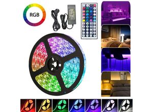 0726504944236 - 3M led Streifen Lichtband Beleuchtung led Strip Lichterkette rgb led Stripe Band Strip Farbwechsel 30LEDs IP20 mit 44 Tasten Fernbedienung - Vingo