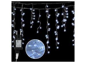 0726504953535 - Vingo 600 LED Eisregen Eiszapfen Deko Weihnachten Fenster Lichterkette AußenKaltWeiß