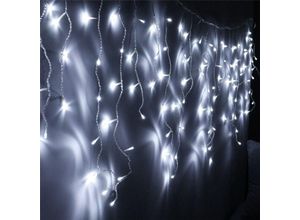 0726504954006 - Vingo led Eisregen Lichterkette Außen und Innen 600 LEDs 20m Deko led Regenkette IP44 Schutz 8 Modi mit Stecker Halloween Weihnachten Hochzeit