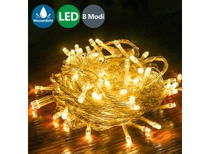 0726504957847 - 100m 500 led Lichterkette Wasserdicht Beleuchtung weihnachtslicht Leuchte VorhangWarmweiß - Swanew